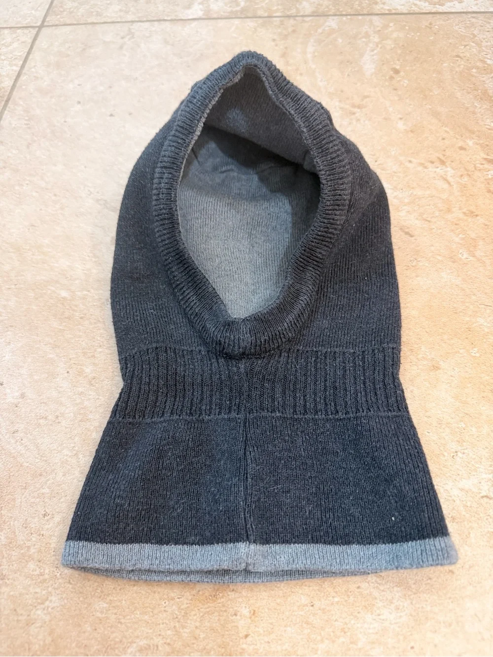Merino Wool 2-Tone Kids Balaclava Hat